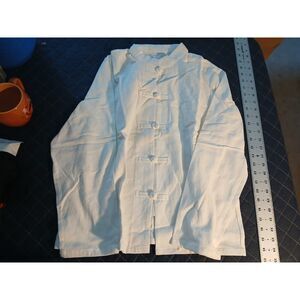 Kendra Hemp White Women's Large Long Sleeve Shirt